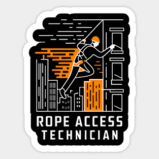 Rope Access Technician, Mastering Heights with Safety Sticker
